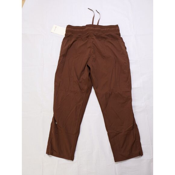 NEW Lululemon Java Brown Dance Studio MR Crop Cinched Leg Pants Size 8 - Picture 8 of 10